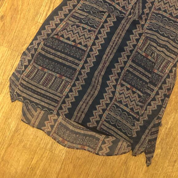 BCBGMaxAzria Aztec Ruffle Spaghetti Strap Slip Dress Size XS - Picture 10 of 14